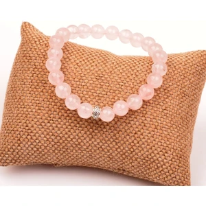 Kozmik Biens Pembe Kuvars Taşı Bileklik - 8 mm