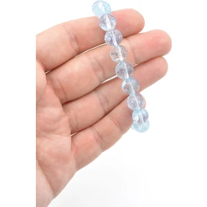 Hakiki Doğal Mavi Topaz Bileklik 10.5 mm