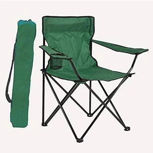 Katlanır Kamp Sandalyesi Piknik Sandalyesi Yeşil