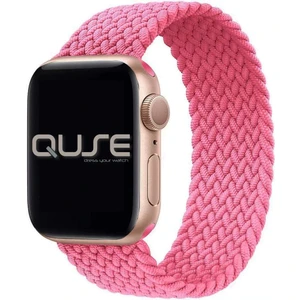 Solo Loop Örgü Kordon, Apple Watch Series SE/11/10/9/8/7/6/5/Ultra Uyumlu 49mm-46mm-45mm-44mm, Small, Pembe