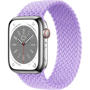 Solo Loop Örgü Kordon, Apple Watch Series SE/10/9/8/7/6/5/4/3 Uyumlu 42mm-41mm-40mm-38mm, Medium, Lila