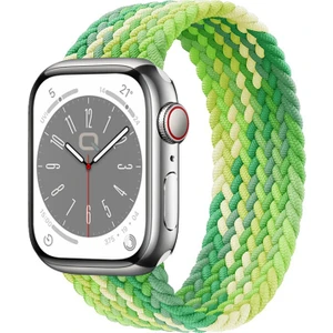 Solo Loop Örgü Kordon, Apple Watch Series SE/11/10/9/8/7/6/5/Ultra Uyumlu 49mm-46mm-45mm-44mm, Small, Lime