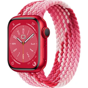 Solo Loop Örgü Kordon, Apple Watch Series SE/11/10/9/8/7/6/5/Ultra Uyumlu 49mm-46mm-45mm-44mm, Small, Kırmızı Meyveler
