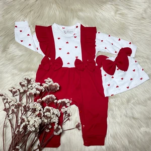 Yeni Sezon 2 Parça Kalpli Fırfırlı Kız Tulum