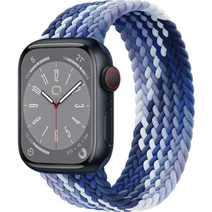 Solo Loop Örgü Kordon, Apple Watch Series SE/10/9/8/7/6/5/4/3/Ultra Uyumlu 49mm-46mm-45mm-44mm-42mm, Small, Yaban Mersini