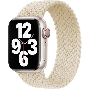 Solo Loop Örgü Kordon, Apple Watch Series SE/10/9/8/7/6/5/4/3/Ultra Uyumlu 49mm-46mm-45mm-44mm-42mm, Small, Yıldız Işığı