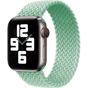Solo Loop Örgü Kordon, Apple Watch Series SE/10/9/8/7/6/5/4/3/Ultra Uyumlu 49mm-46mm-45mm-44mm-42mm, Medium, Mint