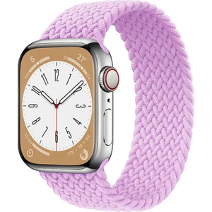 Solo Loop Örgü Kordon, Apple Watch Series SE/11/10/9/8/7/6/5/Ultra Uyumlu 49mm-46mm-45mm-44mm, Small, Lavanta
