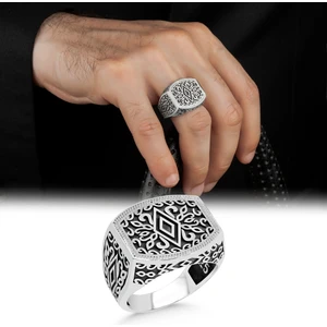 Argento Silver 925 Ayar Gümüş Erkek Yüzük