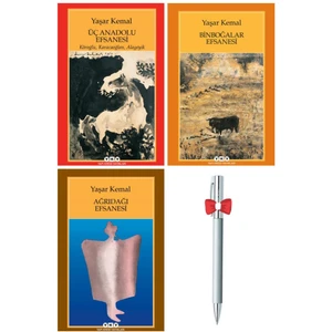 Üç Anadolu Efsanesi - Binboğalar Efsanesi - Ağrıdağı Efsanesi, Yaşar Kemal 3 Kitap + Caprice Kalem - Yaşar Kemal
