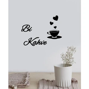 Şirin Lazer R Bi Kahve Kalp Fincan Mutfak Duvar Süsü Bi Kahve