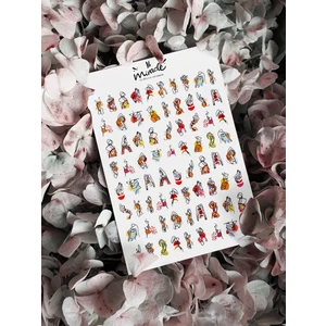 Miracle Creativity Artline Figür Body Tırnak Dövmesi Tırnak Tattoo Nail Art Tırnak Sticker