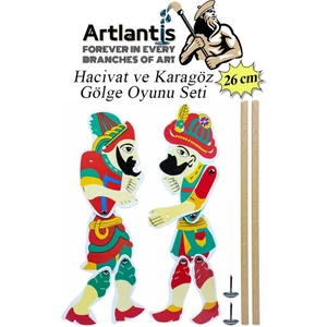 Hacivat ve Karagöz Gölge Oyun Seti 26 cm 1 Paket Karagöz Hacıvat Kukla Oyunu Oyun Seti Okul Sınıf