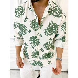 Elku Moda Gömlek Oversize Terletmez Kumaş Italyan Yaka Keten Gömlek
