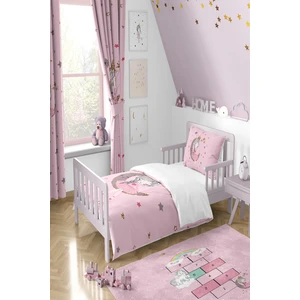 Talia Home Pembe Ay'da Oturan Kız Desenli Nevresim Takımı TLAN-280