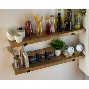 Karadeniz Dizayn 14X160 cm 2'li Demir Ayaklı Raf