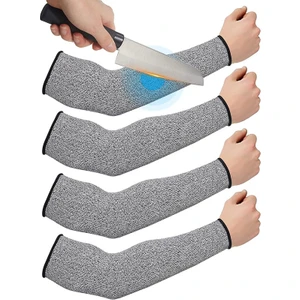 2 Çift Kesilmeye Dayanıklı Kılıf Ince Kol Koruyucular Kol Koruyucu Koruyucular, Gri, 40CM (Yurt Dışından)