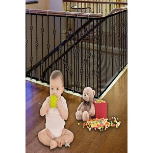 Siyah Güvenlik Kapısı Çocuk Bebek Merdiven ve Balkon Filesi Çocuk Güvenlik Filesi Beşik Çevresi File
