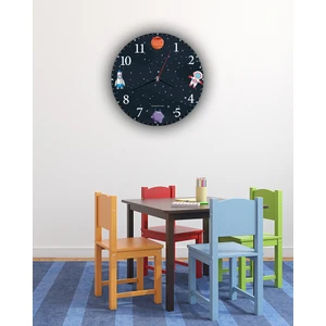 Aksesuar Space Çocuk Dekoratif Ahşap Duvar Saati 33X33 cm