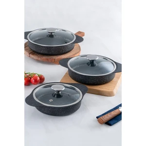 Camille Black 6 Parça Döküm Sahan Set