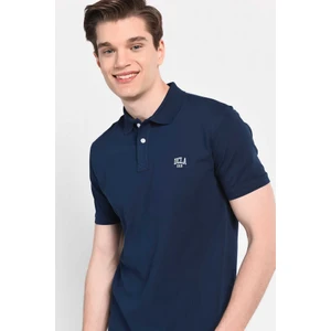Lakes Lacivert Polo Yaka Nakışlı Erkek Tshirt