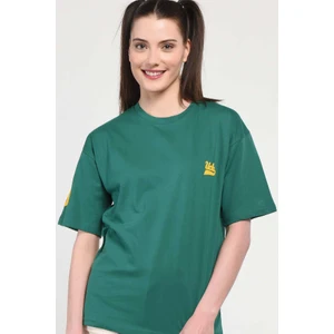 Paradıso Yeşil Bisiklet Yaka Baskılı Kadın Tshirt