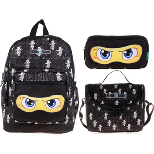 Kids&love Siyah Sarı Ninja Ilkokul Çanta Seti - Erkek Çocuk