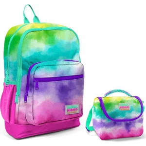 Coral High Renkli Boyama Okul Sırt ve Beslenme Çantası Seti