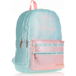 Sparkle Duble Mint Okul Sırt Çantası - Simli Kumaş - Ortaokul Lise Günlük