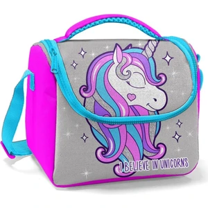 Coral High Pembe Gri Unicorn Baskılı Kız Çocuk Okul Beslenme Çantası