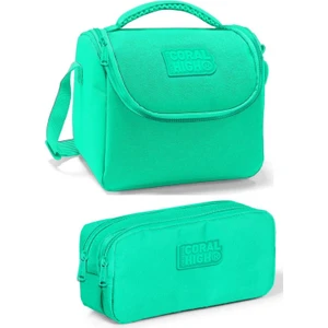 Coral High Su Yeşili Kız Çocuk Beslenme Çantası Seti