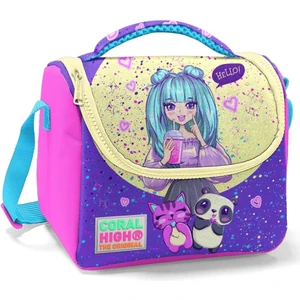 Coral High Pembe Mor Anime Baskılı Kız Çocuk Yalıtımlı Beslenme Çantası