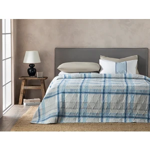 English Home Ocean Plaid Çift Kişilik Çok Amaçlı Örtü 200 x 220 cm Mavi