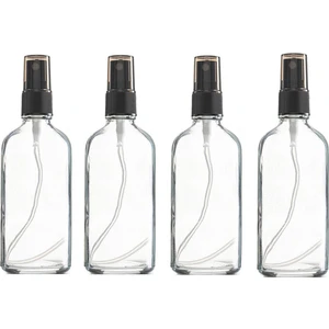 4 Adet 50 ml Sprey Kapaklı Boş Cam Şişe