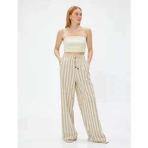 Palazzo Pantolon Cepli Beli Bağlamalı