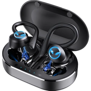 Bluetooth Uyumlu 5.1 Tws Kablosuz Kulaklık Spor Su Geçirmez Kulaklık Stereo 9d Bas Kulaklık Dokunmatik Kontrol Mikrofonlu Kulaklık (Yurt Dışından)