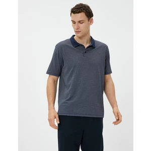 Basic Polo Yaka Tişört Düğmeli Kısa Kollu