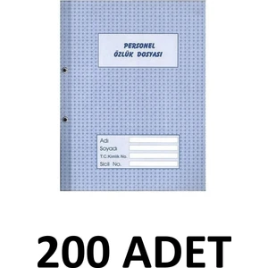 200 Adet Personel Özlük Dosyası Telli  24X32 cm