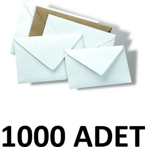1000  Adet 14X20 cm  Davetiye Zarfı 90 gr Beyaz