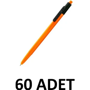 60 Adet Basmalı Tükenmez Kalem Kahveci Kalemi Siyah M-33