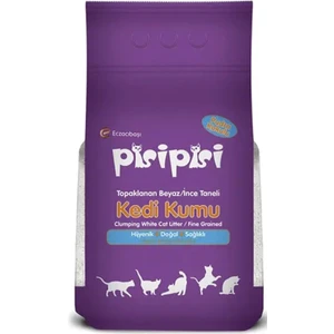 Pisipisi Eczacıbaşı Pudra Kokulu Topaklanan Ince Taneli Kedi Kumu 10 L