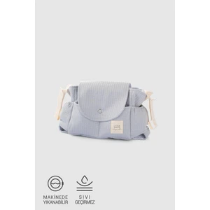 Little Gusto Sıvı Geçirmez Bebek Arabası Organizer Çantası Kapitone Gri Desenli