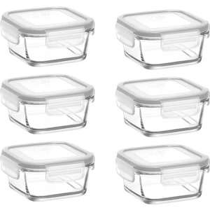 Cam Kilitli Saklama Kabı 6'lı Set Kahvaltılık FRS227 Beyaz