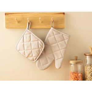 English Home Alas Pamuk 2'li Mutfak Seti 17 x 27 CM+18 x 18 cm Bej