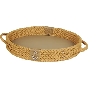 Deri Tabanlı Tepsi (Oval)