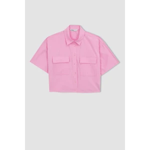 Coool Oversize Fit Kısa Kollu %100 Pamuk Gömlek X9682AZ23SM