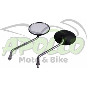 Motosiklet Ayna Siyah 10 mm Yuvarlak
