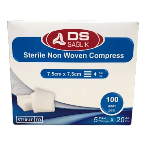 Ds Sağlık Steril Nonwoven Kompres Spanç 7.5 x 7.5 100 Adet