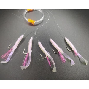 Silikon At Çek Takımı, Silikon Balıklı Çapari 5,5 cm Şeffaf Pembe (2 Ad)