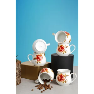 Rose Gül Desenli  Çay & Nescafe Fincanı
